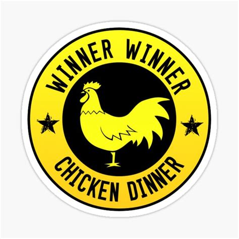 Winner Winner Chicken Dinner Sticker For Sale By Soulredeemer Redbubble