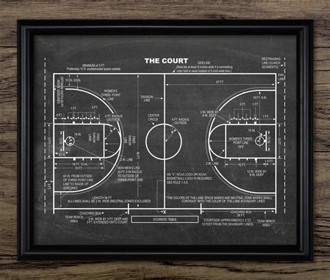 Basketball Court Patent Print Basketball Court Design Etsy