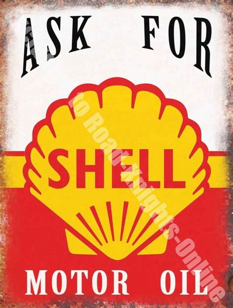 Shell Motor Oils Retro Vintage Garage Man Cave Replica Tin Sign Uk