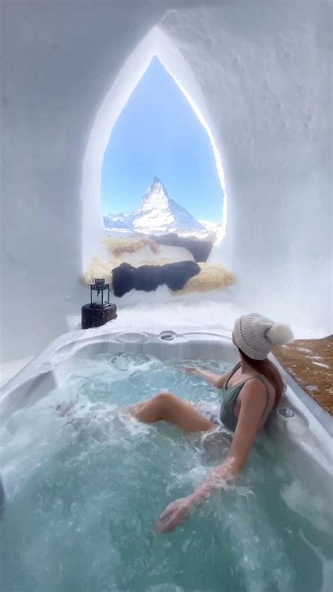 Kelsey J Travel Overland On Instagram A Hot Tub Inside An Igloo With A View Of The