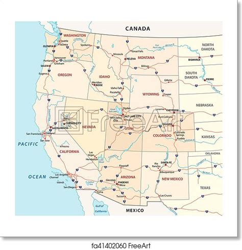 Printable Map Of The Western United States