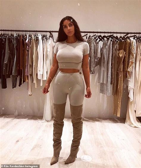 kim kardashian goes braless in curve hugging crop top for morning fittings daily mail online