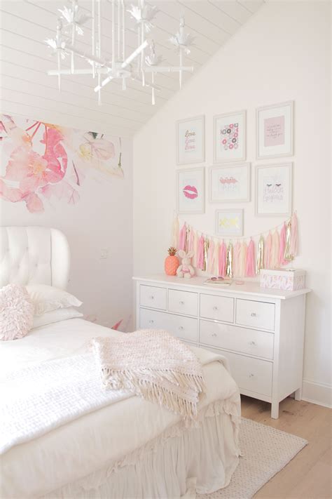 Floral Bedroom White Girls Rooms White Decor Shared Girls Bedroom