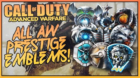 Advanced Warfare All Prestige Emblems 1 15 Master Prestige Youtube