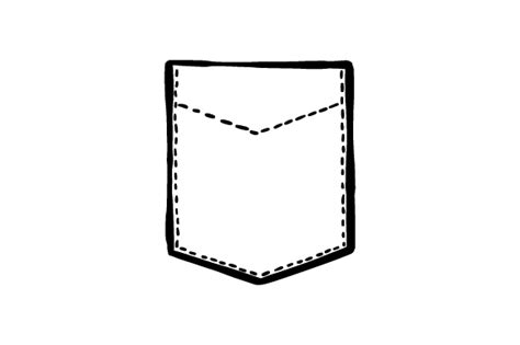 Shirt Pocket Line Art Svg Cut File By Creative Fabrica Crafts