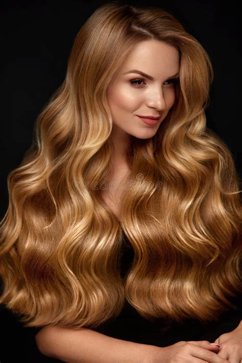 Wavy Hairstyle Woman With Beautiful Hair Stock Image Image Of