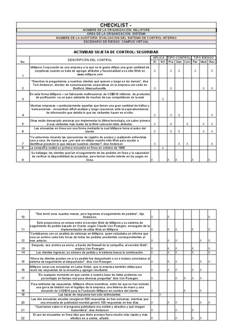 Metodolog A De Cuestionarios De Control Interno Una Gu A Paso A Paso