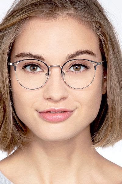 Jive Round Black And Silver Frame Glasses For Women Eyebuydirect Eyeglasses For Women