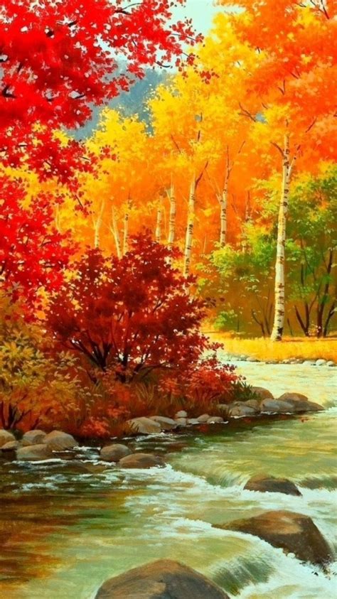 Pin By Mercy Md Salim On Nature ⛰ Autumn Scenery Landscape Paintings