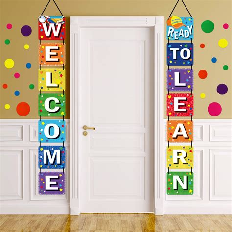 Buy Back To School Banner Welcome Banner Porch Sign Polka Dot Wall