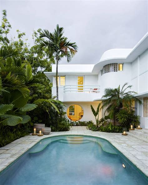 Swimming Pool At A 1932 Art Deco Villa In Miami Florida Images Via
