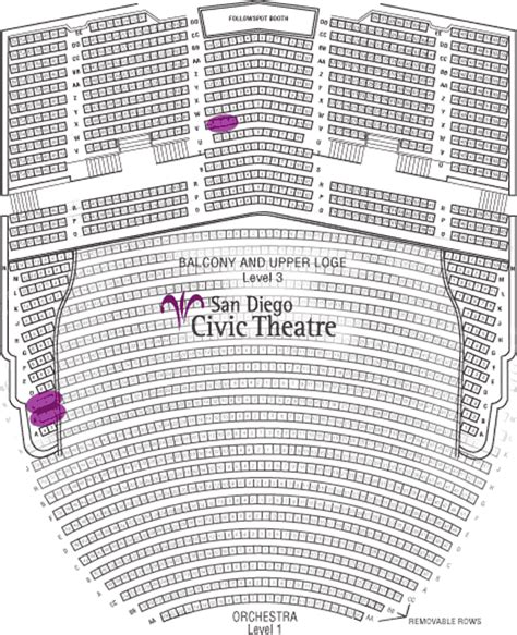 San Diego Civic Theater Seating Map Darlington Civic Theatre Seating