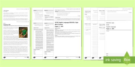 Corbettmaths prediction paper style pure 2 edexcel 2019 | teaching my first predicted paper ever using edexcel specimen papers and 2018 (+ the last two questions. GCSE 005 Eng Lang EDEXCEL Style P2 Exam Questions Pack ...