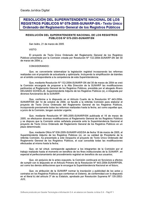 Tuo Reglamento General De Registros Publicos By Javier Bargallo Issuu