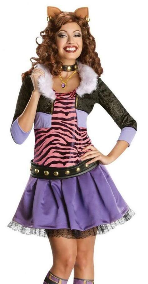 Costume is available in children's small (size 4 to 6), medium (size 8 to 10) and large (size 12). Adult Sexy Woman's CLAWDEEN WOLF Monster High Costume ...