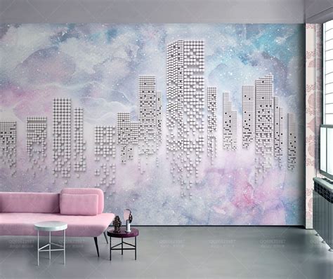 City Wallpaper Modern Wall Mural For Livingroom Cafe Entryway And