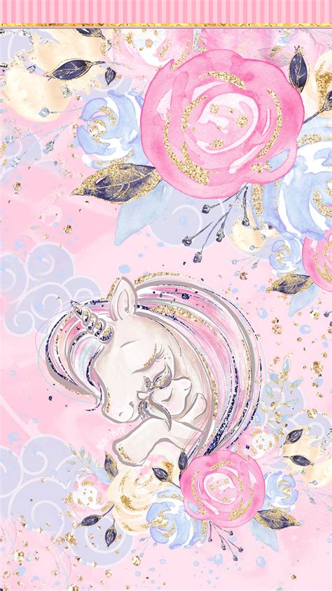 Rose Gold Cute Iphone Unicorn Wallpaper Hd Download Free Mock Up