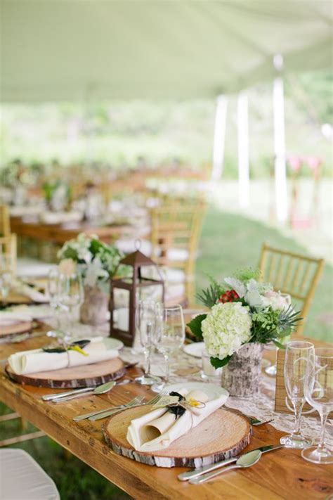 New York Farm Wedding Wedding Table Settings Rustic