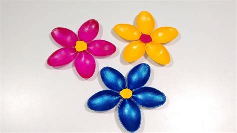 Easy Plastic Spoon Flowers Making Plastic Spoon Craft Ideas Easy Youtube