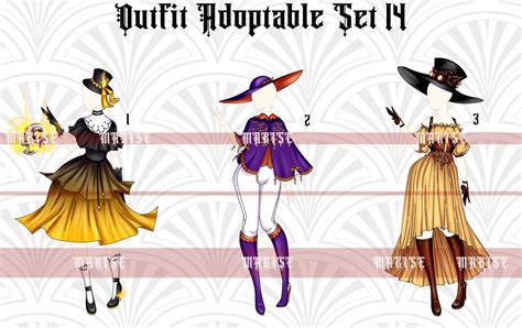 Outfit Adoptable Set 14 Closed Witches By Mariseart On Deviantart