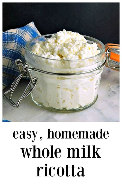 Homemade Whole Milk Ricotta Frugal Hausfrau