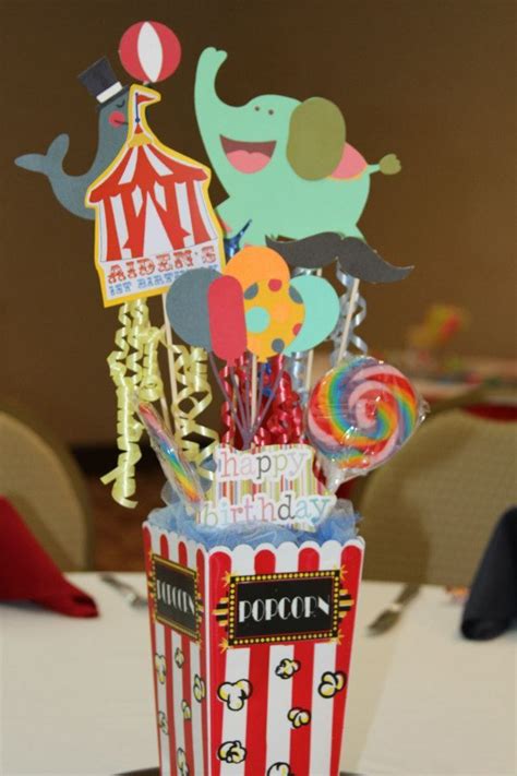 Cricut Project Circus Themed Centerpiece Birthday Bash Cartridge