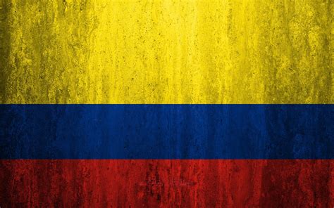 Download Colombia Flag Black Stain Art Wallpaper