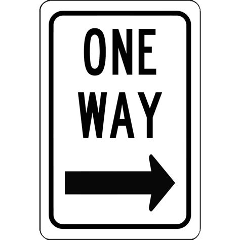 One Way With Right Arrow Aluminum Sign Street And Safety