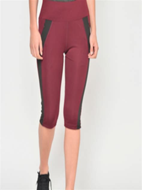 buy chkokko women maroon solid skinny fit capris capris for women 13956104 myntra