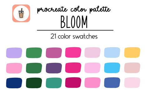 Bloom Procreate Palette Graphic By KC Jean Design Co Creative Fabrica