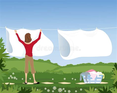 Laundry Line Stock Vector Illustration Of Background 20616462