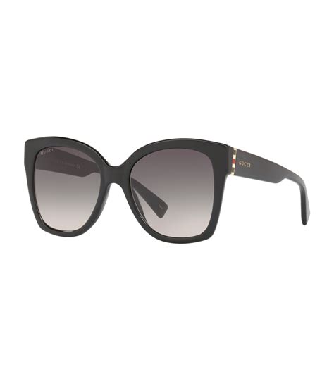 womens gucci black oversized square sunglasses harrods uk