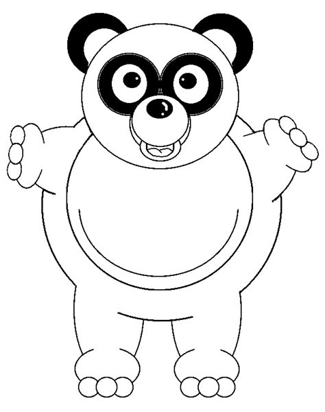 Cartoon Panda Free Coloring Pages For Kids Printable Colouring Sheets