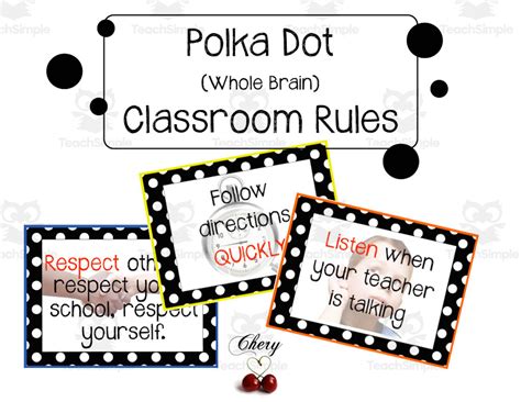 Polka Dot Classroom Rules Whole Brain Teaching By Teach Simple
