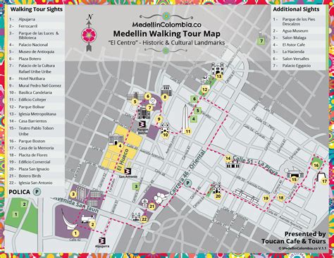 Map Medellin Walking Tour