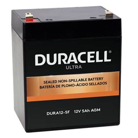 Duracell Dura12 5f Battery 187 12v 5ah Ultra Agm Sealed Lead
