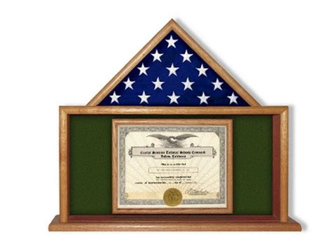 Buy Hand Made Army Flag And Certificate Display Case Made To Order