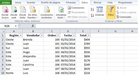 C Mo Usar Los Filtros En Excel Excel Total