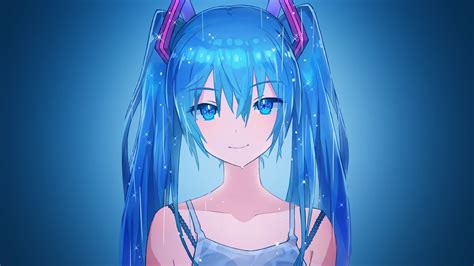Downaload Hatsune Miku Anime Blue Hair Wallpaper 1920x1080 Full Hd