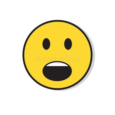 Yellow Sad Face Shocked Negative People Emotion Icon Stock Vector