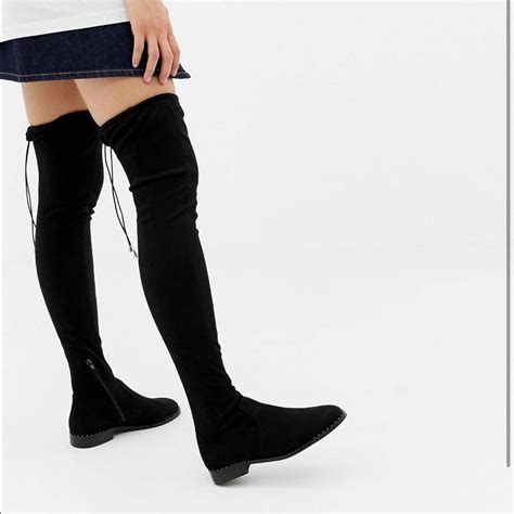Kaska Flat Over The Knee Boots High Knee Boots Outfit High Boots