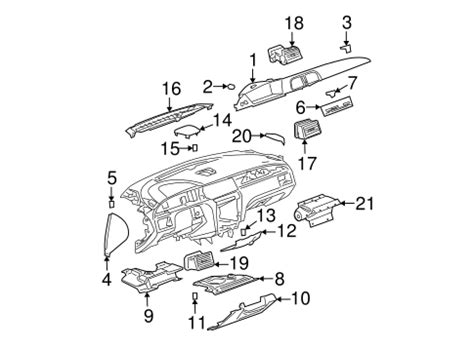 If there is no decal under your hood somewhere, you can usually get them by wrapping the belt, first, around the crank pulley, and then work your way around, putting flat sides to flat pulleys, and ribs to ribs. Instrument Panel Components Parts for 2005 Buick LaCrosse ...