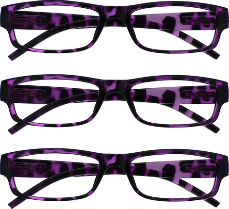 The Reading Glasses Company Purple Tortoiseshell Readers Value 3 Pack Womens Ladies Uvr3pk009pp