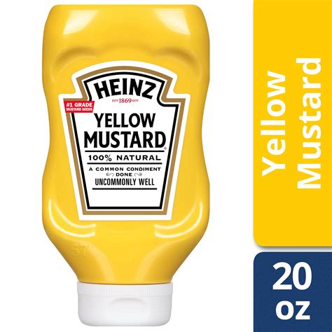3 Pack Heinz Yellow Mustard 20 Oz Bottle