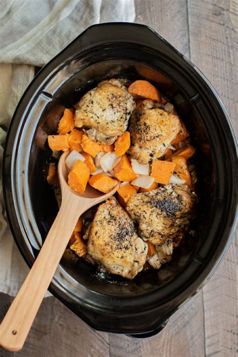 Slow Cooker Chicken And Sweet Potato Dinner The Magical Slow Cooker