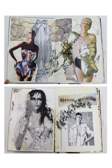 A Level Textiles: Beautiful Sketchbook Pages | Fashion sketchbook, Fashion sketchbook ...