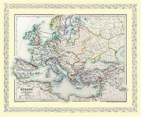 Map Of Europe Showing How It Appeared In The Time Of 20348266