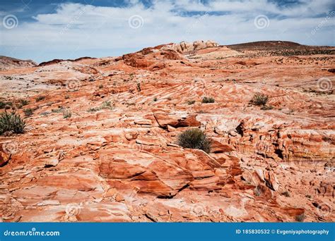 Colorful Landscape Of Layered Rock Formations At Valley Of Fire State