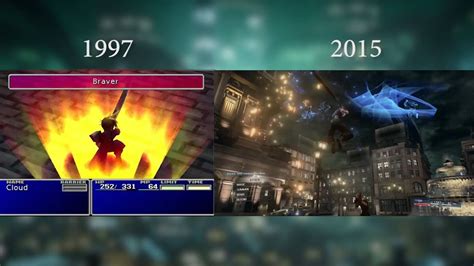 Ff7r 2015 Vs Ff7 1997 Footages Comparsion Youtube