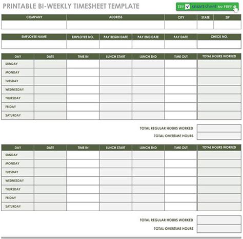 25 Free Time Card Templates Word Excel Pdf
